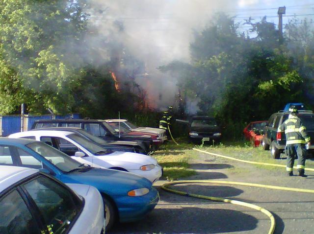 Route 130 Brush Fire, Collingswood, 06/08/2010