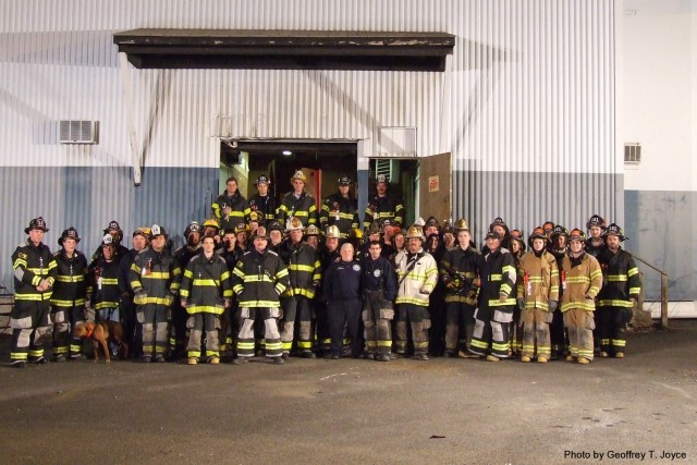 2/21/06 - Westmont, Collingswood and Oaklyn rescue drill at M&E Marine in Collingswood. (photo courtesy of Geoffrey T. Joyce)