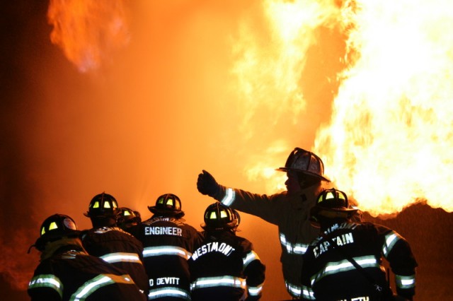 9/11/07 - Propane training at the Camden County Fire Academy.  Instructor Chief Dukes directs the crews.
