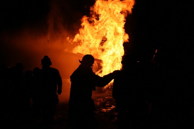 9/11/07 - Propane training at the Camden County Fire Academy.  Simulated tanker fire.